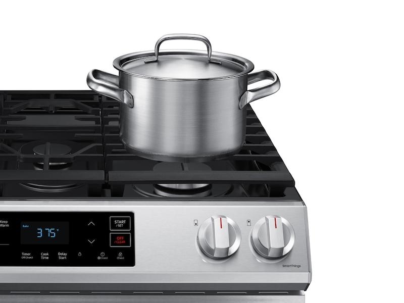 SAMSUNG 6.0 cu. ft. Smart Slide-in Gas Range in Stainless Steel