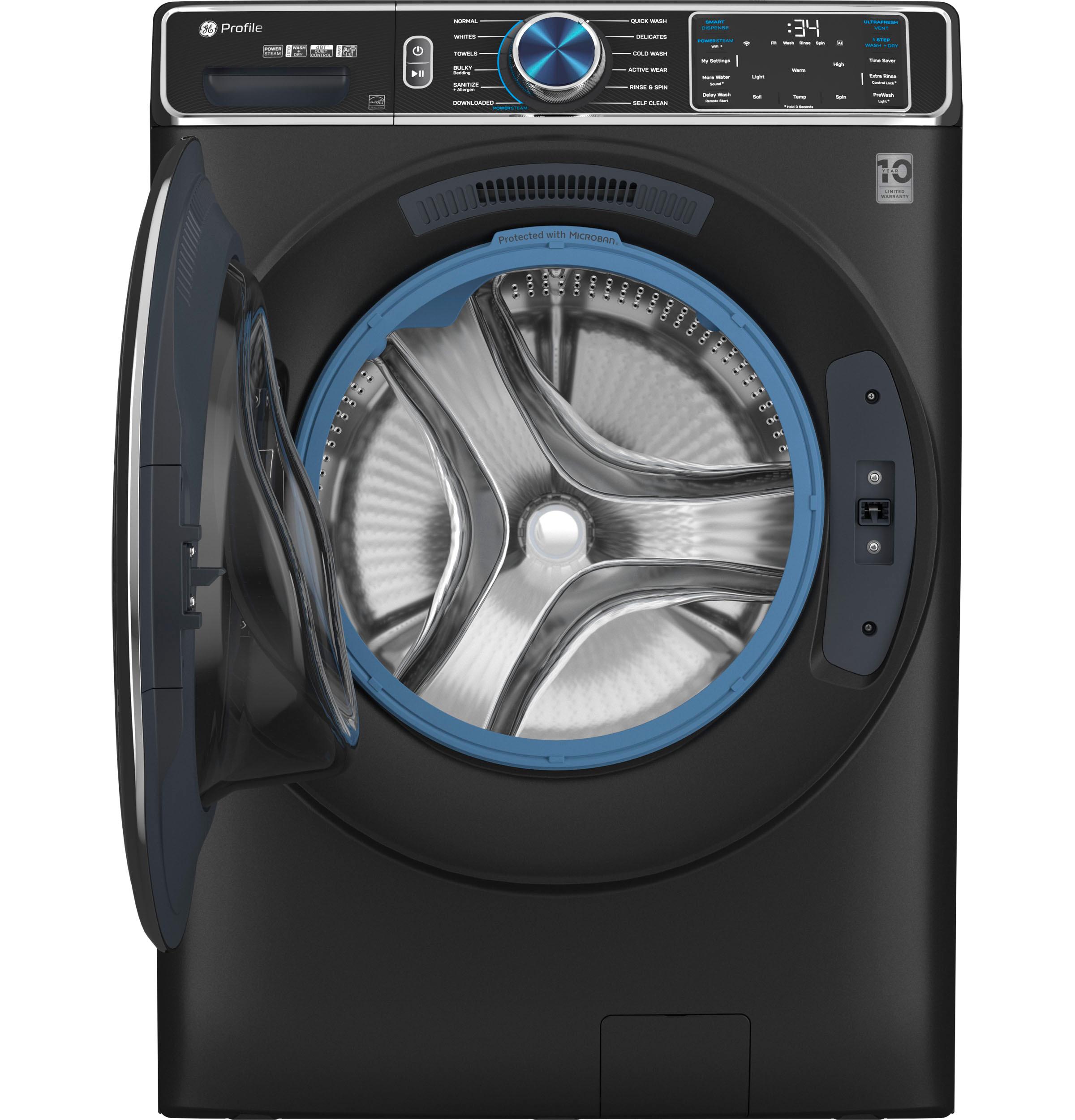 GE Profile™ 5.3 cu. ft. Capacity Smart Front Load ENERGY STAR® Steam Washer with Adaptive SmartDispense™ UltraFresh Vent System Plus™ with OdorBlock™