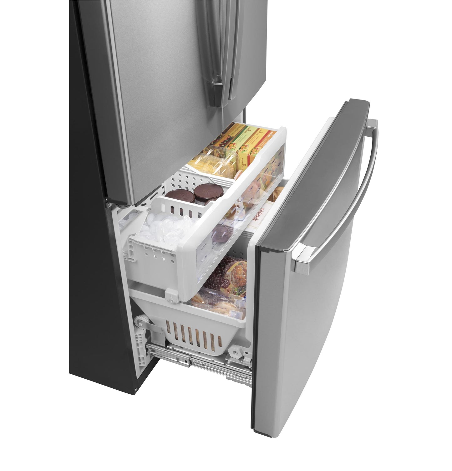 GWE23GYNFS GE® ENERGY STAR® 23.1 Cu. Ft. Counter-Depth Fingerprint Resistant French-Door Refrigerator