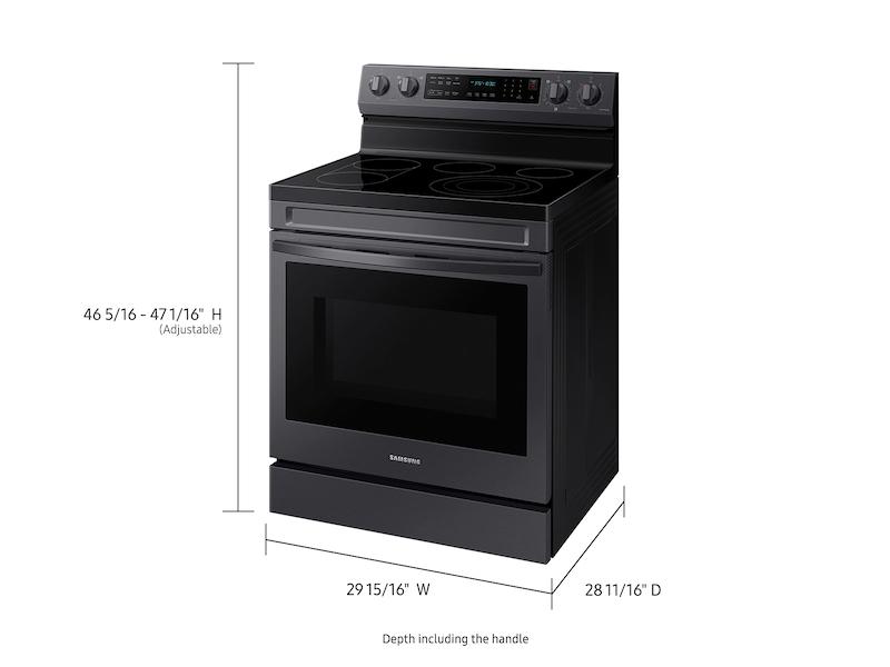 Samsung NE63A6711SG 6.3 cu. ft. Smart Freestanding Electric Range with No-Preheat Air Fry, Convection+ & Griddle in Black Stainless Steel