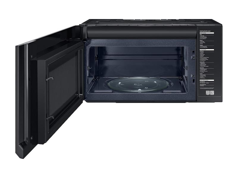 SAMSUNG 2.1 cu. ft. Over-the-Range Microwave with Sensor Cooking in Fingerprint Resistant Black Stainless Steel