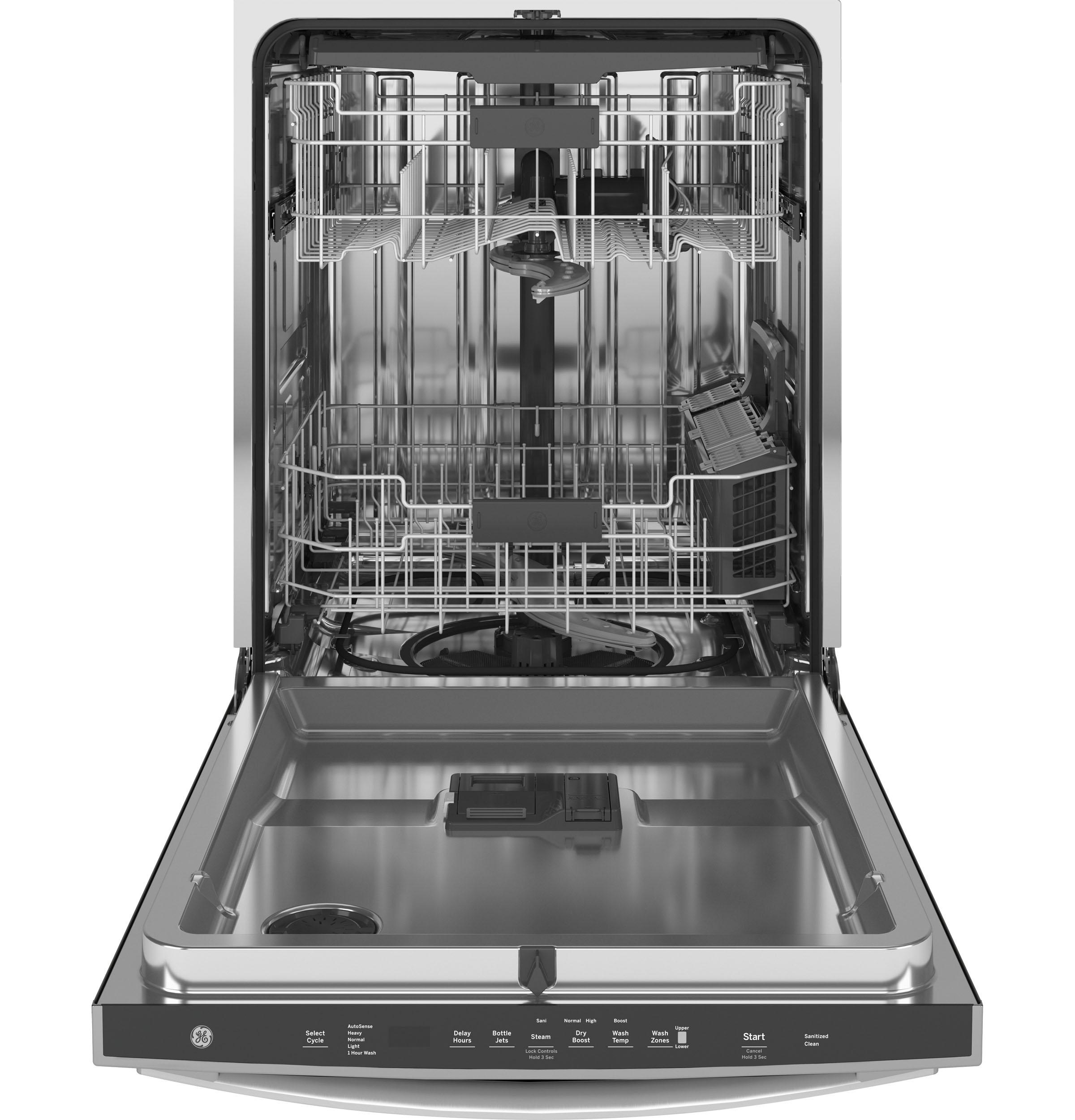 GE® Top Control with Stainless Steel Interior Dishwasher with Sanitize Cycle & Dry Boost with Fan Assist