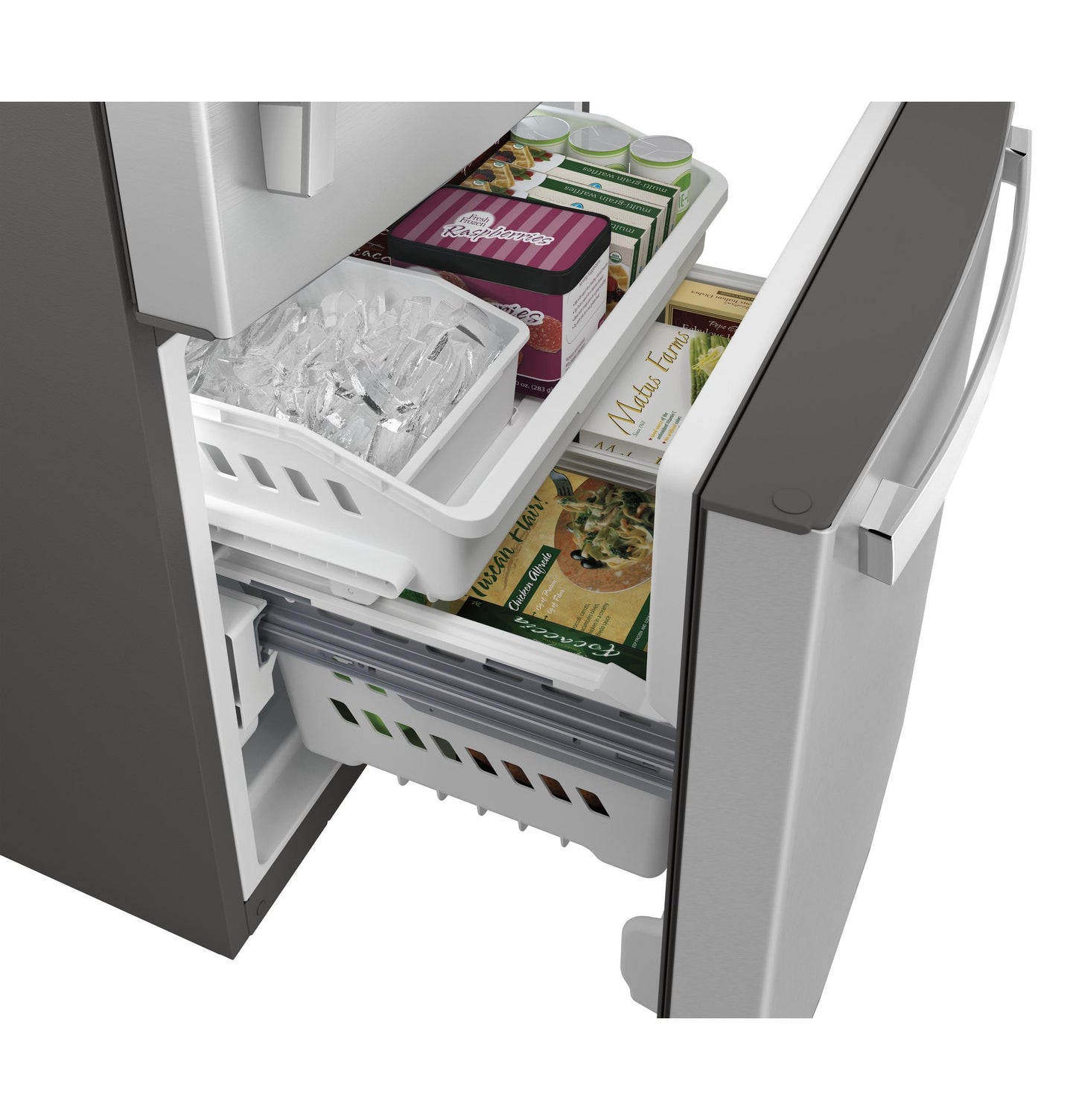 GDE25EYKFS GE® ENERGY STAR® 24.8 Cu. Ft. Bottom-Freezer Drawer Refrigerator