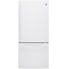 GDE21EGKWW GE® ENERGY STAR® 21.0 Cu. Ft. Bottom-Freezer Refrigerator