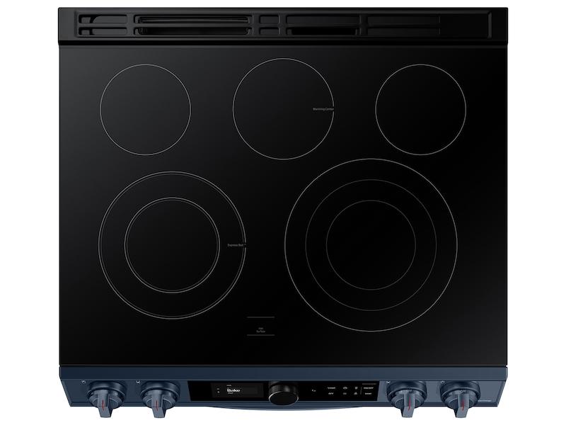 Bespoke Smart Slide-in Electric Range 6.3 cu. ft. with Smart Dial & Air Fry in Navy Steel