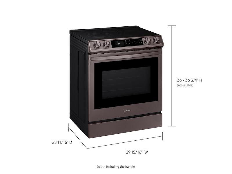 Bespoke Smart Slide-in Electric Range 6.3 cu. ft. with Smart Dial & Air Fry in Tuscan Steel
