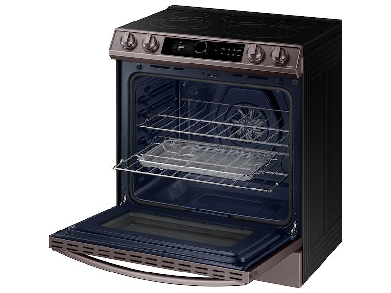 Bespoke Smart Slide-in Electric Range 6.3 cu. ft. with Smart Dial & Air Fry in Tuscan Steel