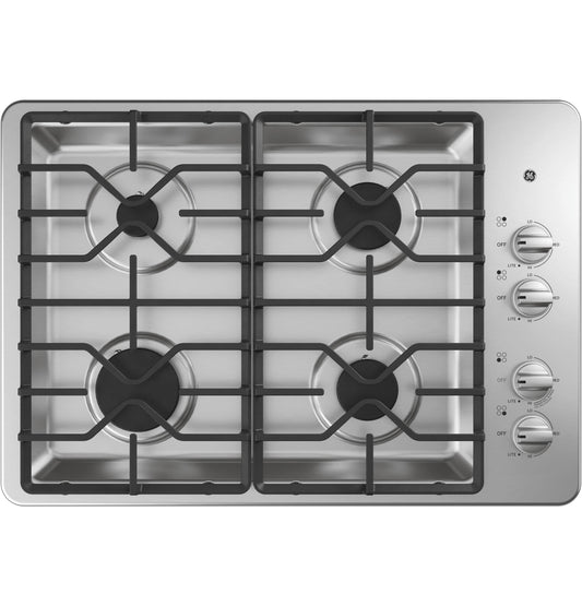 JGP3030SLSS GE® 30" Built-In Gas Cooktop with Dishwasher-Safe Grates