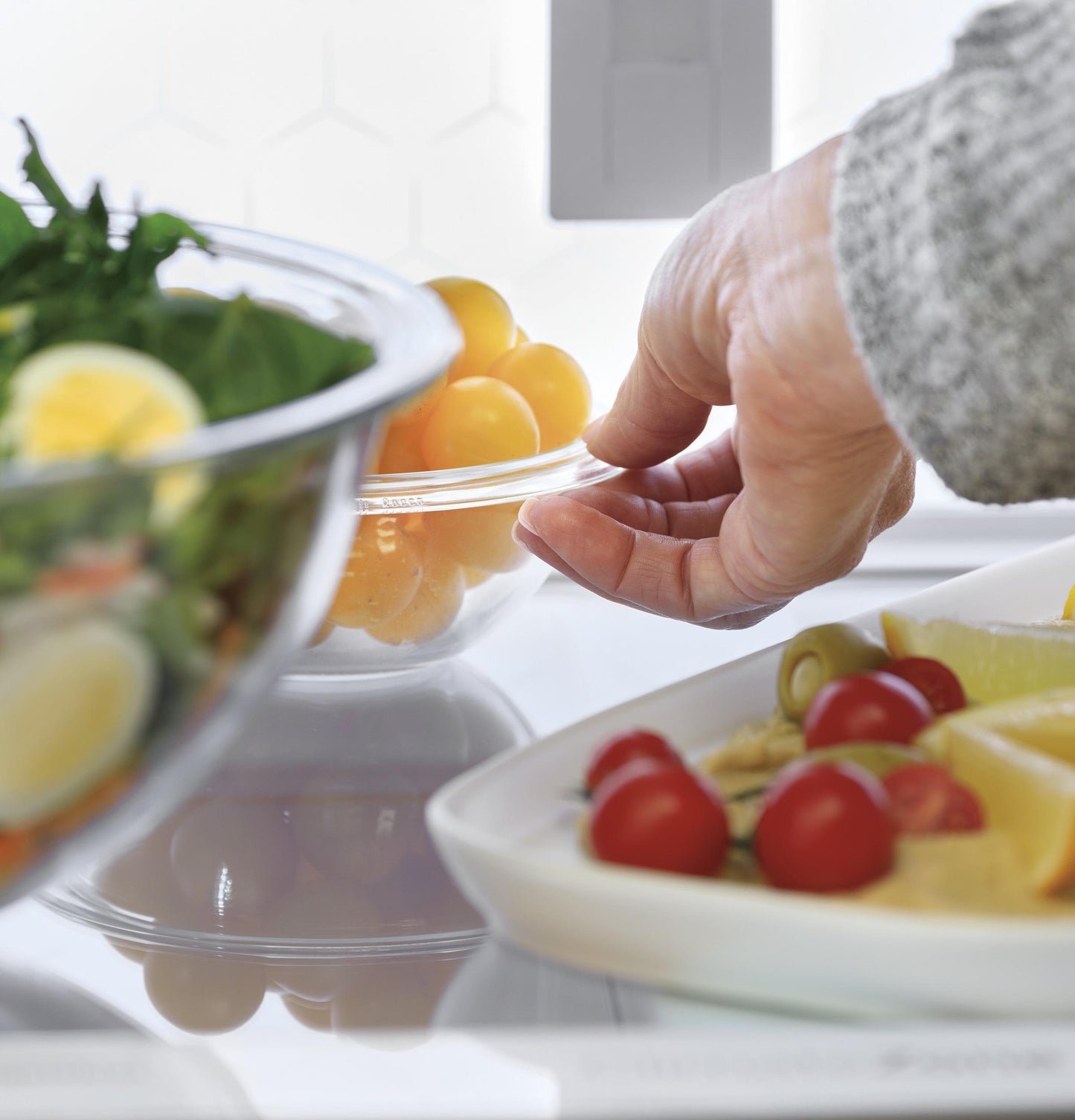 PVD28BYNFS GE Profile™ ENERGY STAR® 27.9 Cu. Ft. Smart Fingerprint Resistant 4-Door French-Door Refrigerator with Door In Door