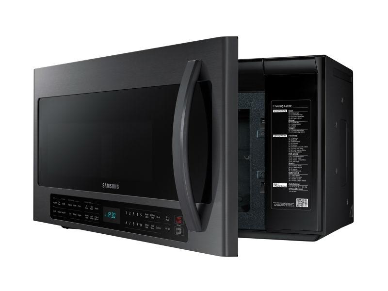 Samsung 2.1 cu. ft. Over-the-Range Microwave with Sensor Cooking in Fingerprint Resistant Black Stainless Steel