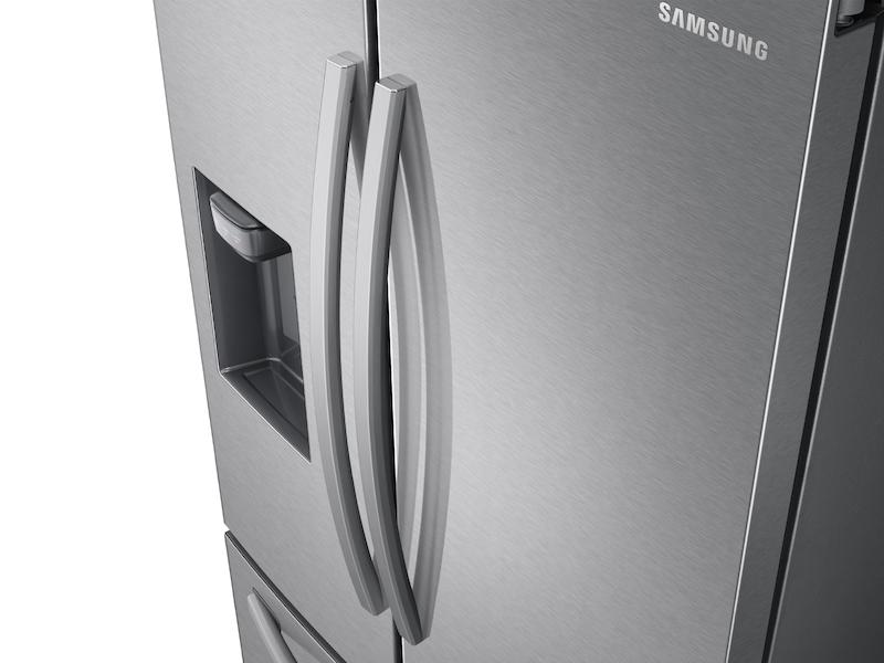 27 cu. ft. Large Capacity 3-Door French Door Refrigerator with External Water & Ice Dispenser in Stainless Steel