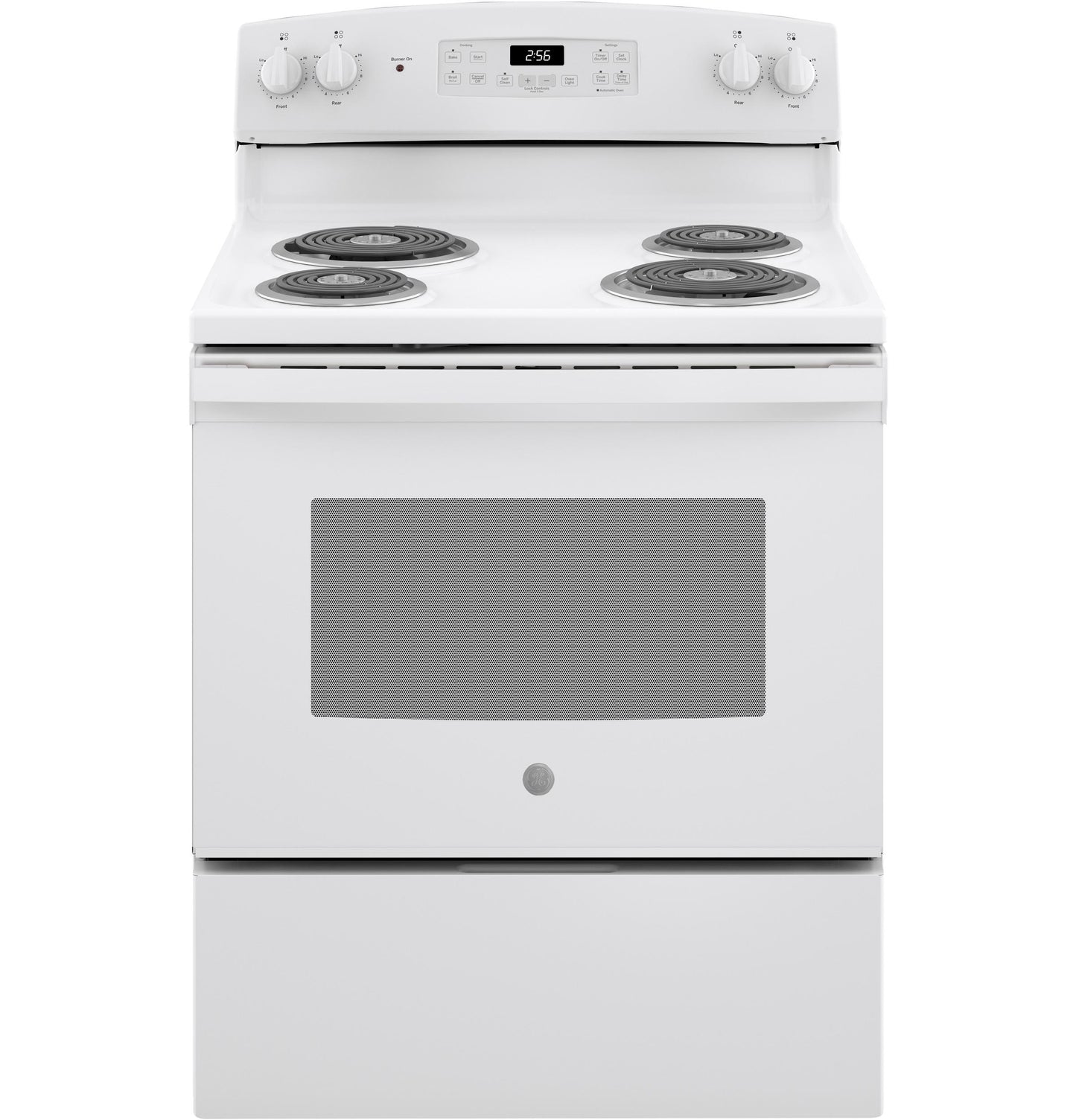 JB256DMWW GE® ENERGY STAR® 30" Free-Standing Self-Clean Electric Range