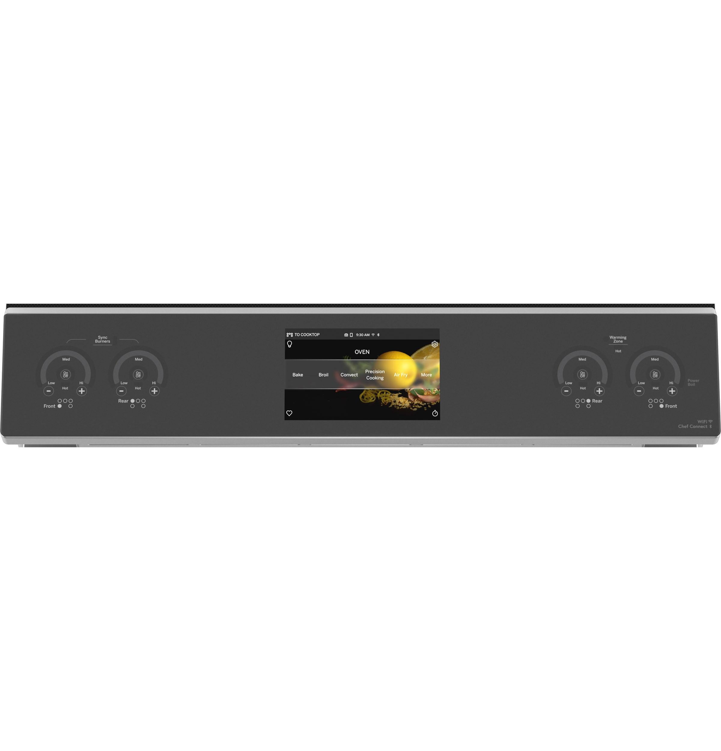 PHS93XYPFS GE Profile™ 30" Smart Slide-In Front-Control Induction Fingerprint Resistant Range with In Oven Camera