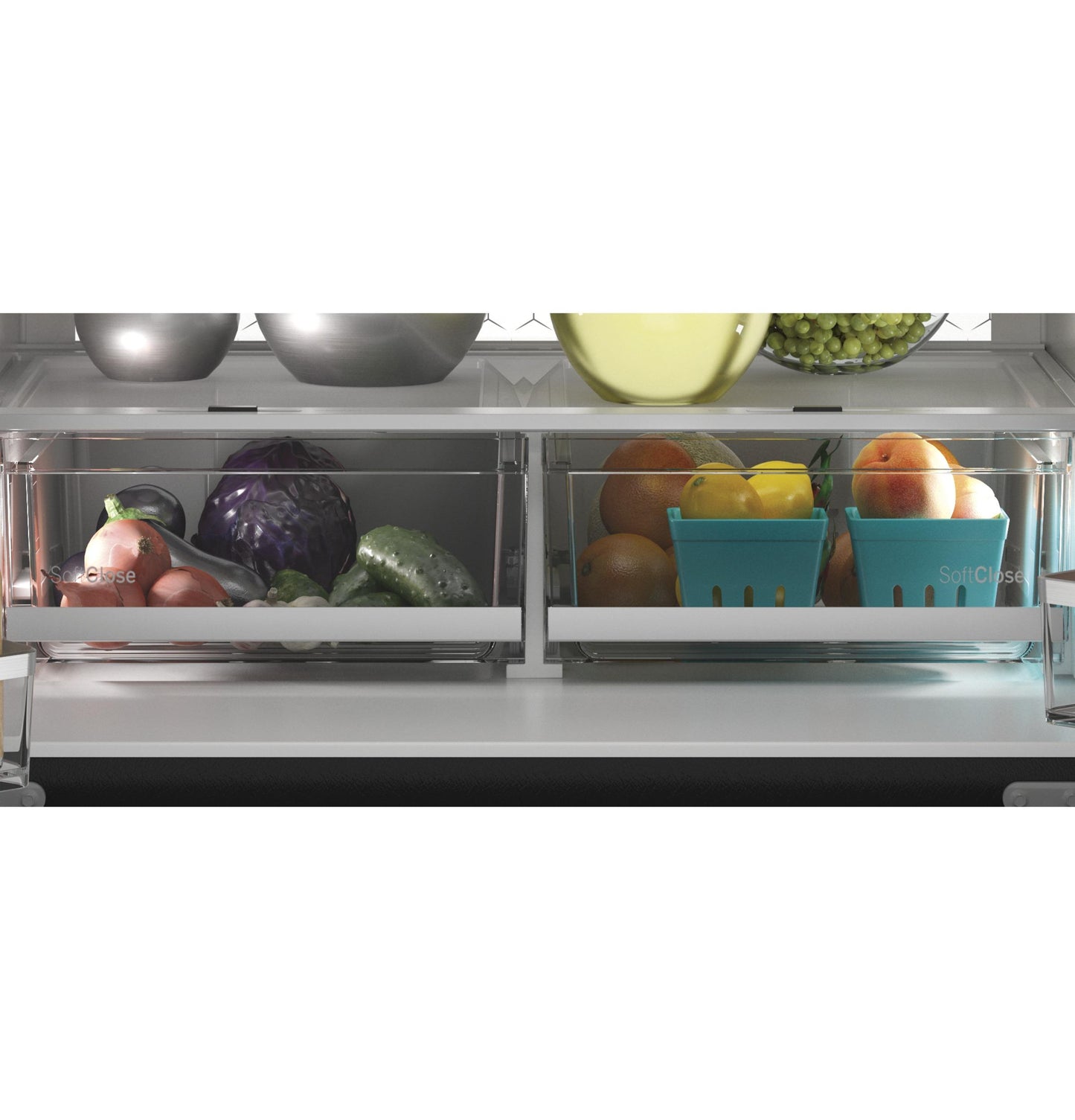 PVD28BYNFS GE Profile™ ENERGY STAR® 27.9 Cu. Ft. Smart Fingerprint Resistant 4-Door French-Door Refrigerator with Door In Door