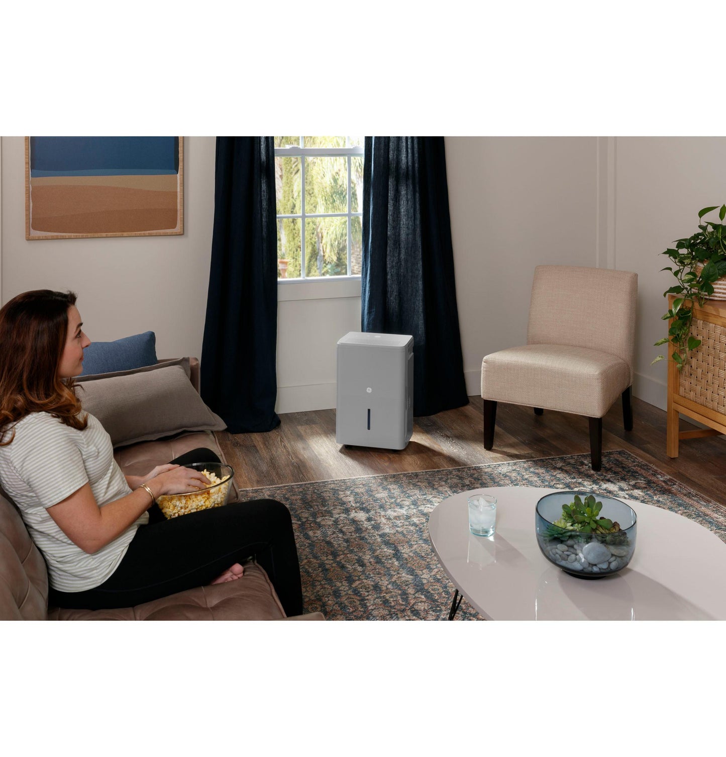 GE® ENERGY STAR® 50 Pint Smart Portable Dehumidifier with Smart Dry for Wet Spaces