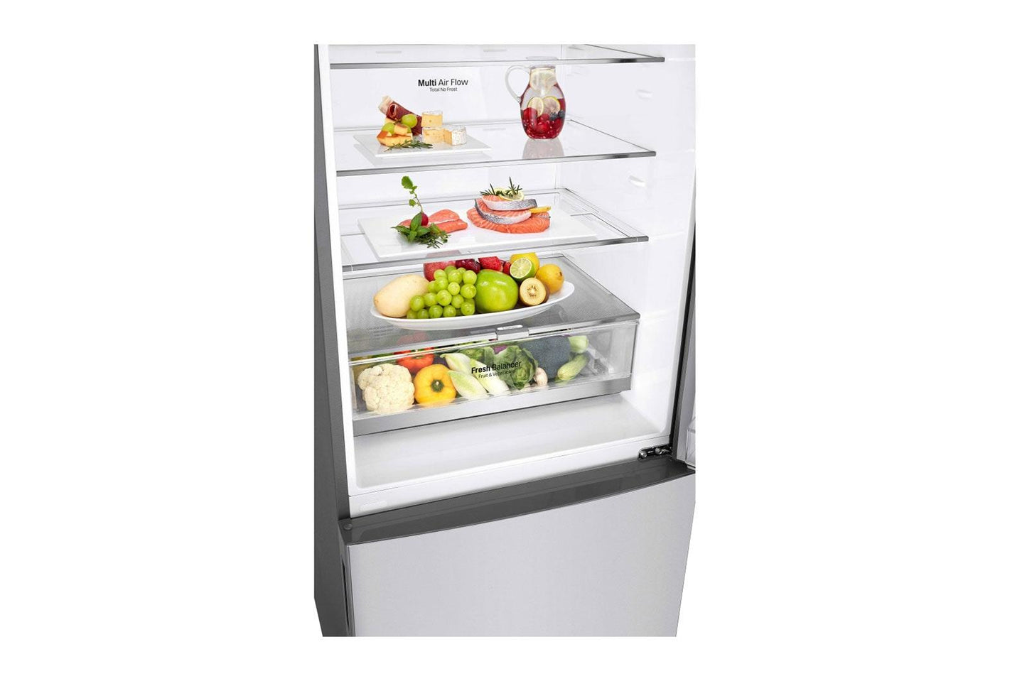 Lg LBNC15231V 15 cu. ft. 28-inch Wide Bottom Freezer Refrigerator - Stainless Steel