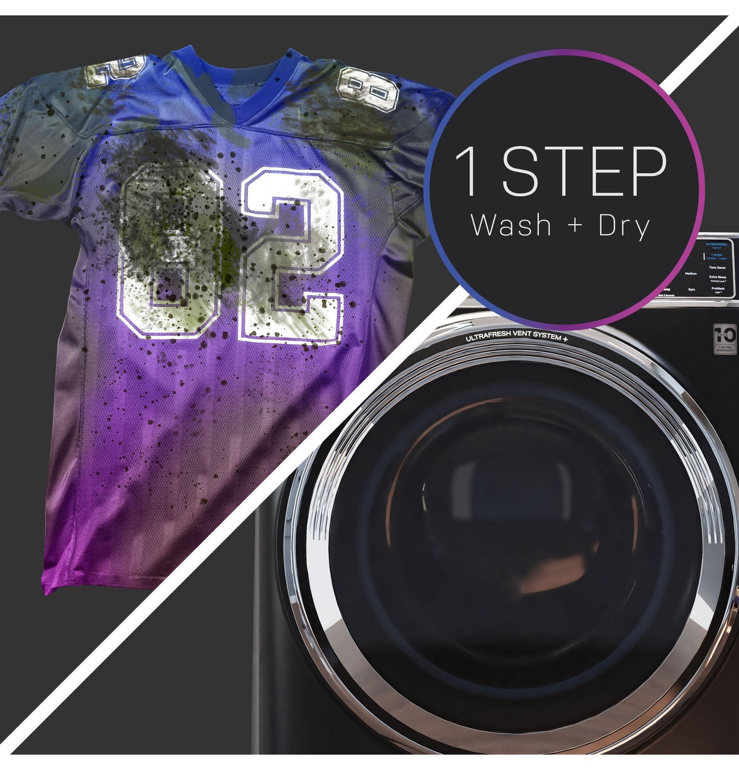 GE Profile™ 5.3 cu. ft. Capacity Smart Front Load ENERGY STAR® Steam Washer with Adaptive SmartDispense™ UltraFresh Vent System Plus™ with OdorBlock™