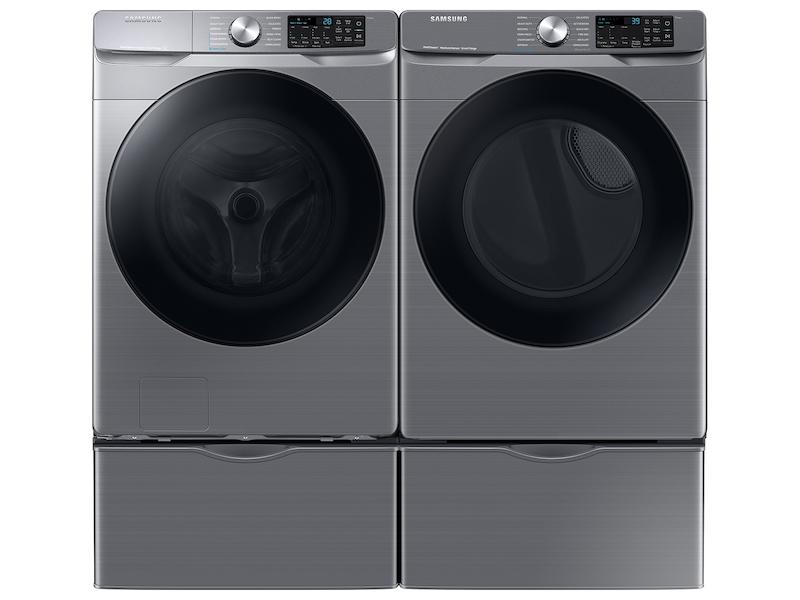 Samsung 4.5 cu. ft. Large Capacity Smart Front Load Washer with Super Speed Wash in Platinum