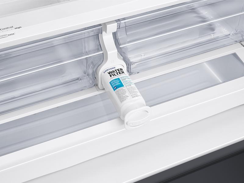 Samsung RF28T5101SG 28 cu. ft. Large Capacity 3-Door French Door Refrigerator with Internal Water Dispenser in Black Stainless Steel