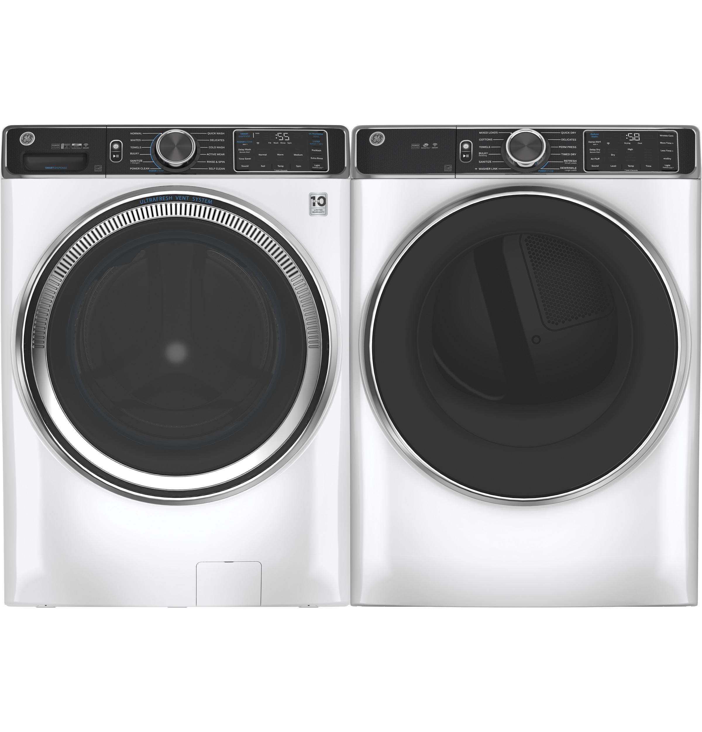 GE® ENERGY STAR® 5.0 cu. ft. Capacity Smart Front Load Steam Washer with SmartDispense™ UltraFresh Vent System with OdorBlock™ and Sanitize Allergen