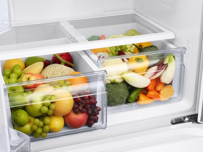 Samsung 19.5 cu. ft. Smart 3-Door French Door Refrigerator in White