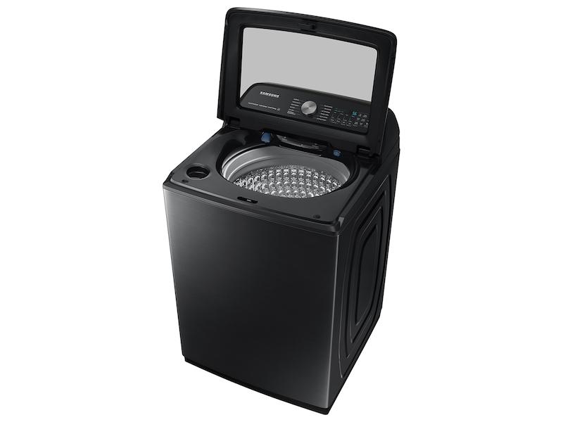 5.2 cu. ft. Large Capacity Smart Top Load Washer with Super Speed Wash in Brushed Black