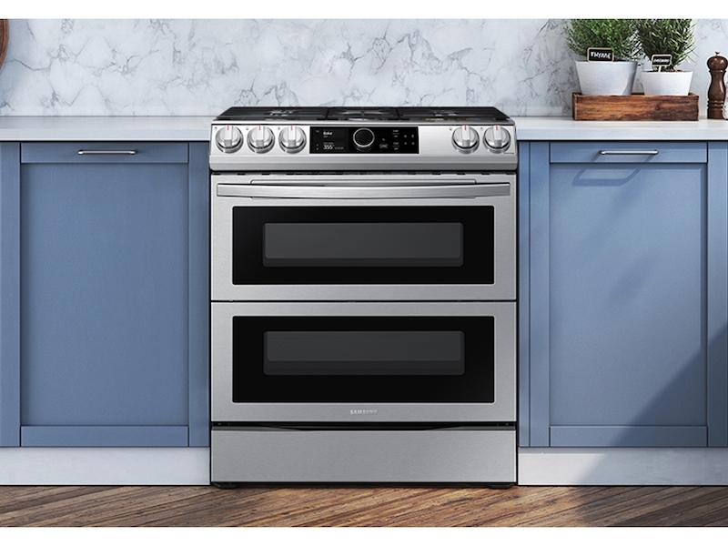 Samsung 6.0 cu ft. Smart Slide-in Gas Range with Flex Duo™, Smart Dial