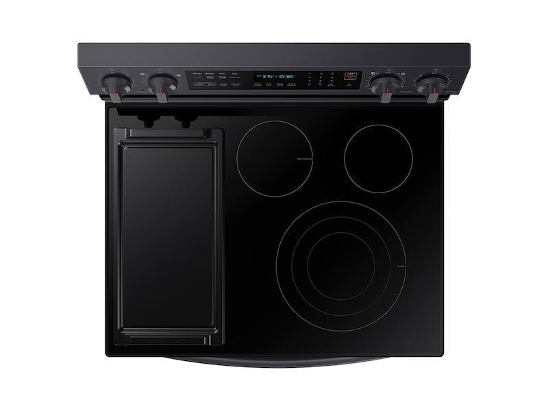 Samsung NE63A6711SG 6.3 cu. ft. Smart Freestanding Electric Range with No-Preheat Air Fry, Convection+ & Griddle in Black Stainless Steel