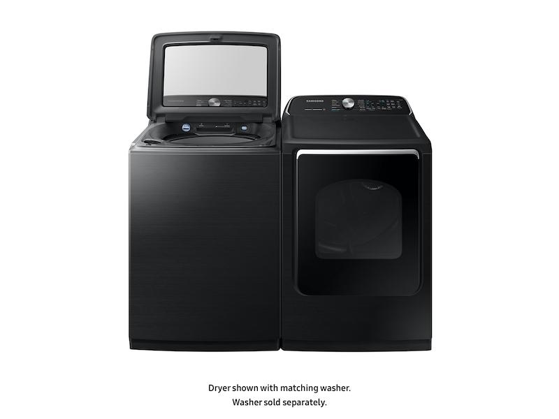 Samsung DVE54R7600V 7.4 cu. ft. Electric Dryer with Steam Sanitize+ in Black Stainless Steel