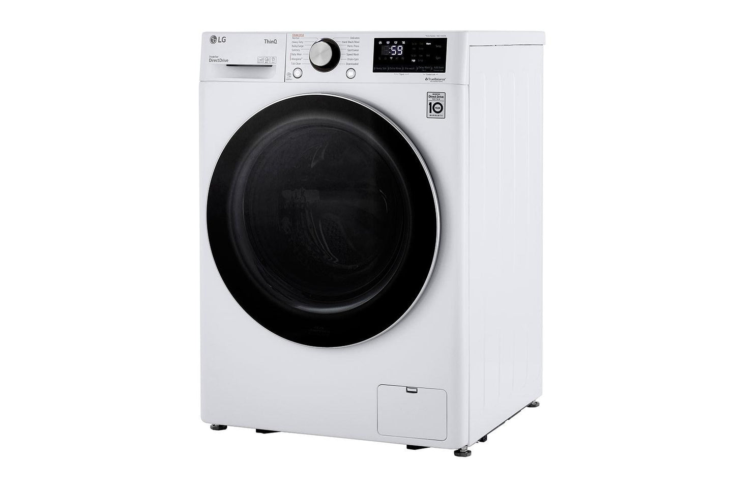 Lg WM1455HWA 2.4 cu. ft. Smart Wi-Fi Enabled Compact Front Load Washer with Built-In Intelligence