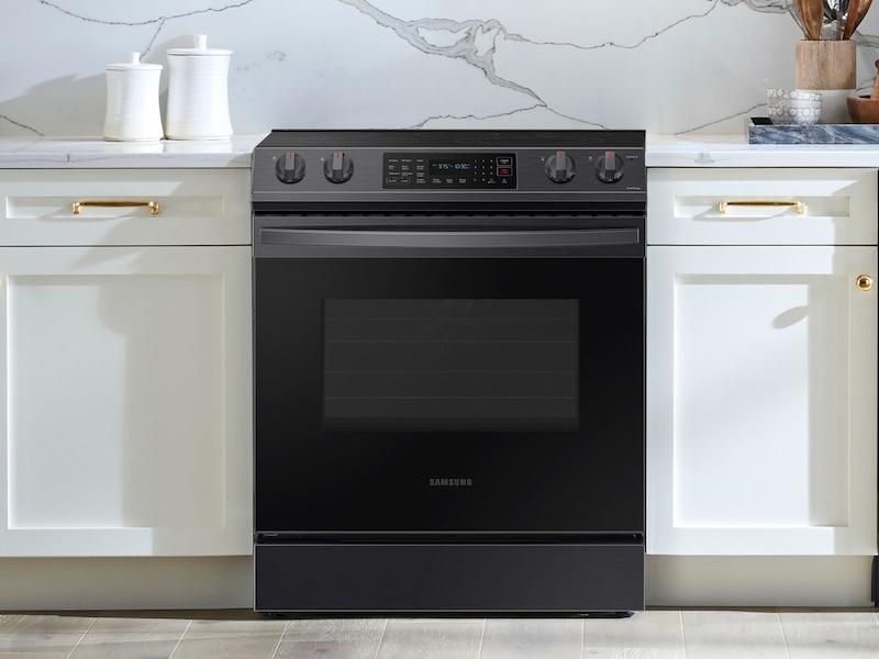 Samsung NE63T8311SG 6.3 cu. ft. Smart Slide-in Electric Range with Convection in Black Stainless Steel
