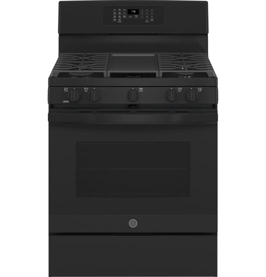 JGB735DPBB GE® 30" Free-Standing Gas Convection Range with No Preheat Air Fry