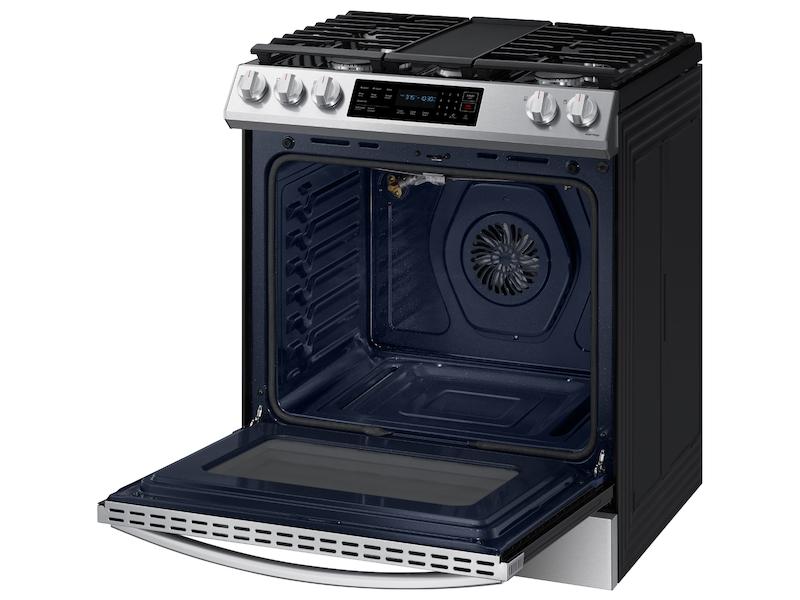 Samsung 6.0 cu. ft. Smart Slide-in Gas Range with Convection in Stainless Steel