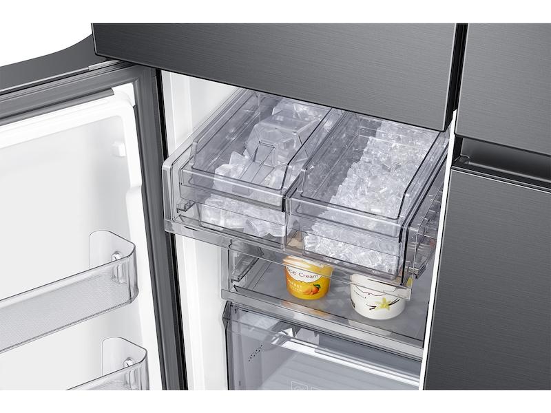 23 cu. ft. Smart Counter Depth 4-Door Flex™ refrigerator with Family Hub™ and Beverage Center in Black Stainless Steel