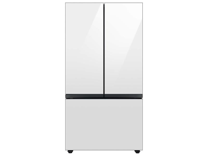 Bespoke 3-Door French Door Refrigerator (24 cu. ft.) with Beverage Center™ in White Glass