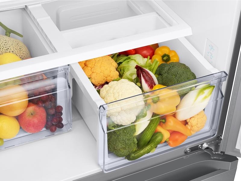 Samsung RF18A5101SR 18 cu. ft. Smart Counter Depth 3-Door French Door Refrigerator in Stainless Steel