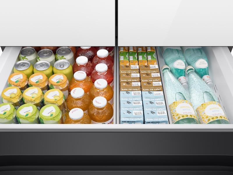 Samsung RF23BB860012AA Bespoke 4-Door French Door Refrigerator (23 cu. ft.) with Beverage Center™ in White Glass