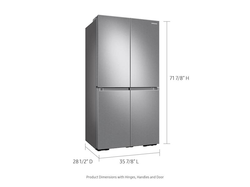 Samsung 23 cu. ft. Smart Counter Depth 4-Door Flex™ Refrigerator with Beverage Center and Dual Ice Maker in Stainless Steel