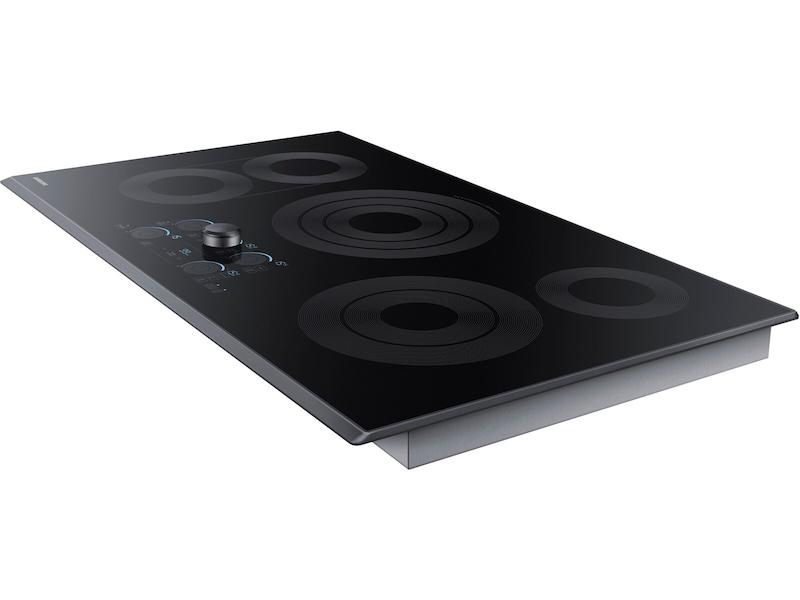 Samsung NZ36K7570RG 36" Smart Electric Cooktop with Sync Elements in Black Stainless Steel