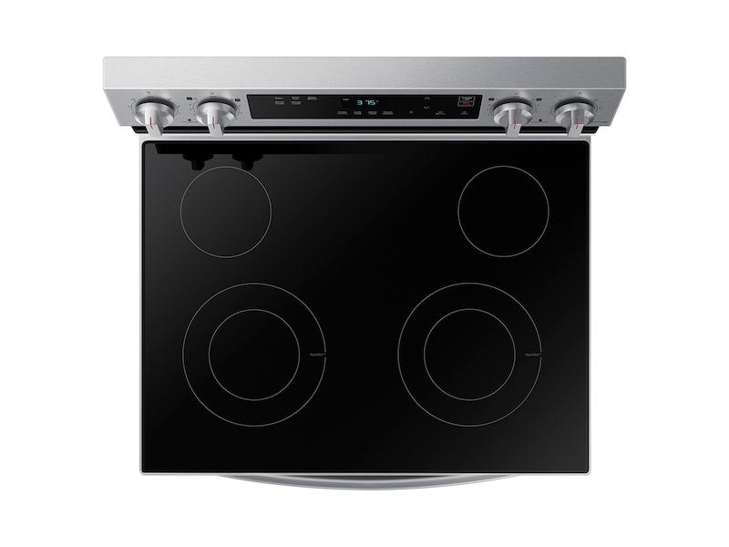Samsung NE63A6111SS 6.3 cu. ft. Smart Freestanding Electric Range with Steam Clean in Stainless Steel