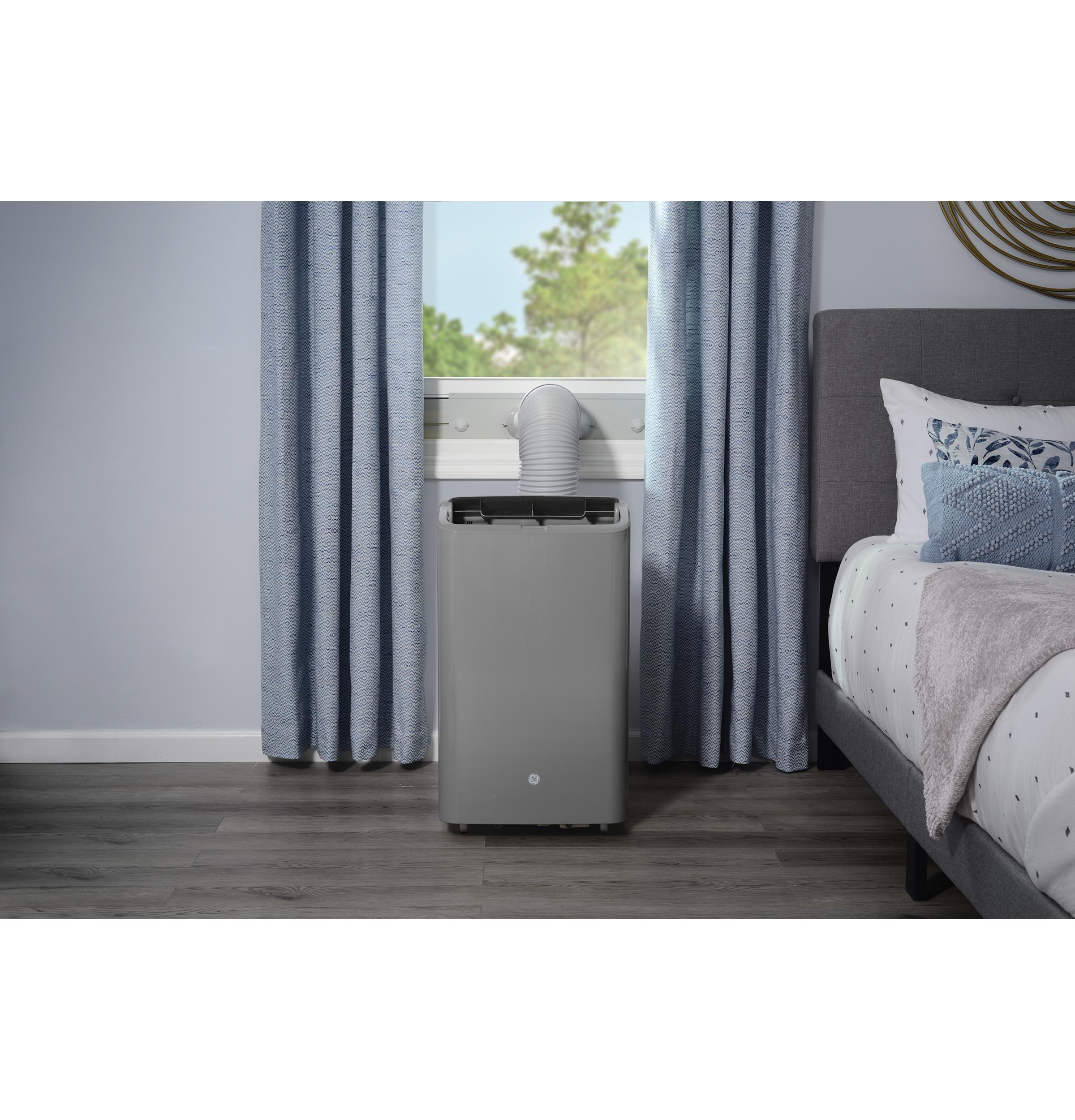 APWD07JASG GE® 7,500 BTU Smart Portable Air Conditioner with Dehumidifier and Remote, Grey