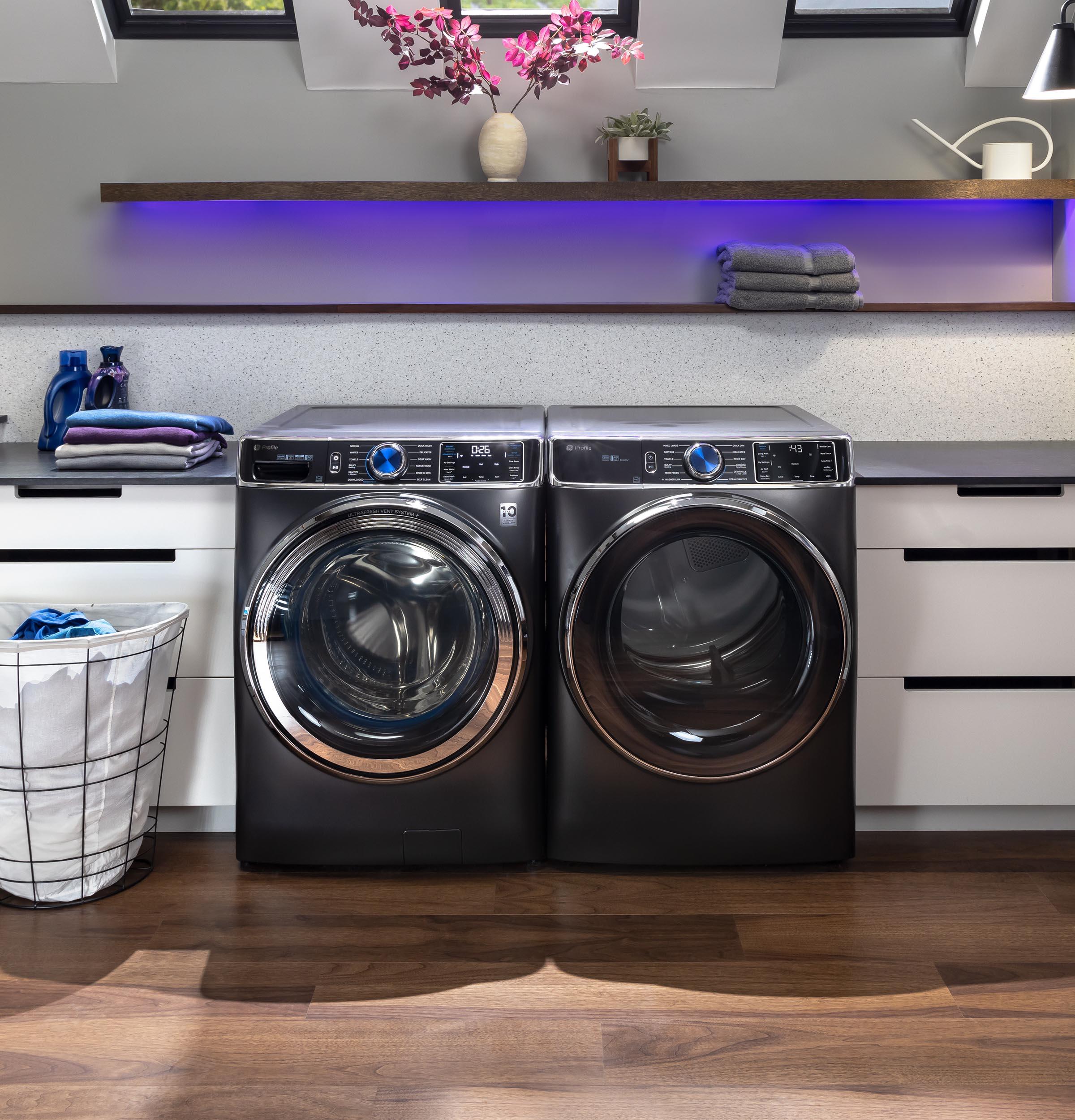 GE Profile™ ENERGY STAR® 7.8 cu. ft. Capacity Smart Front Load Gas Dryer with Steam and Sanitize Cycle