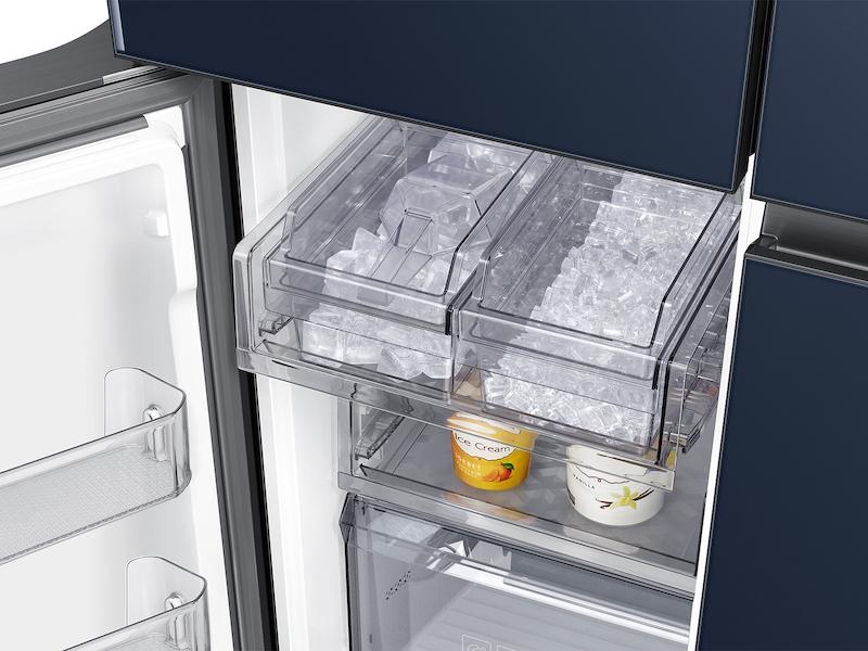 Bespoke Counter Depth 4-Door Flex™ Refrigerator (23 cu. ft.) in Navy Glass
