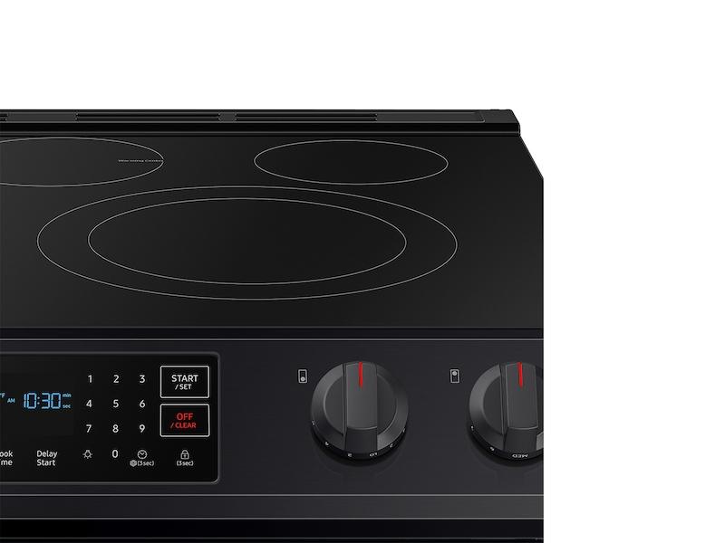 Samsung NE63T8311SG 6.3 cu. ft. Smart Slide-in Electric Range with Convection in Black Stainless Steel