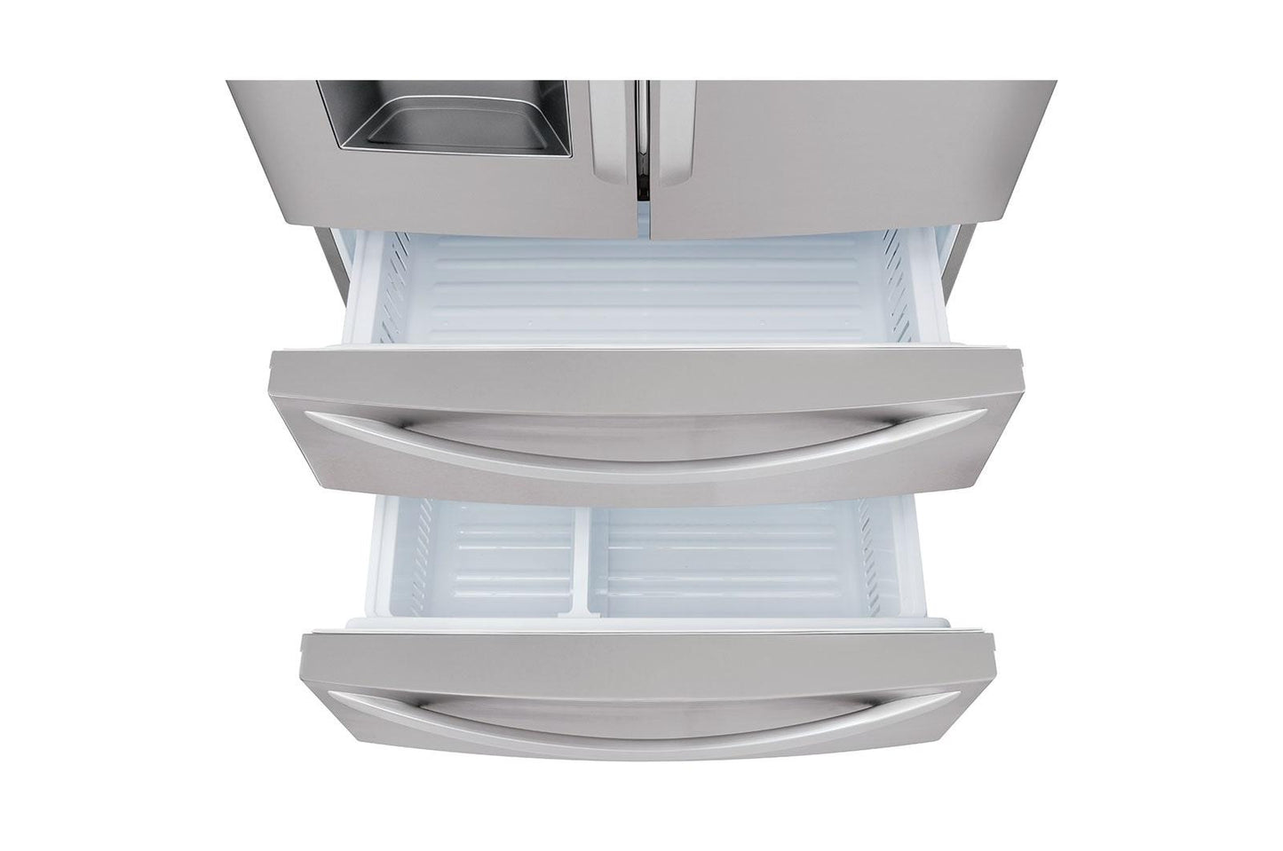 Lg LMXS28626S 28 cu. ft. 4-Door French Door, Standard Depth, Ice & Water, Double Freezer, Stainless Steel