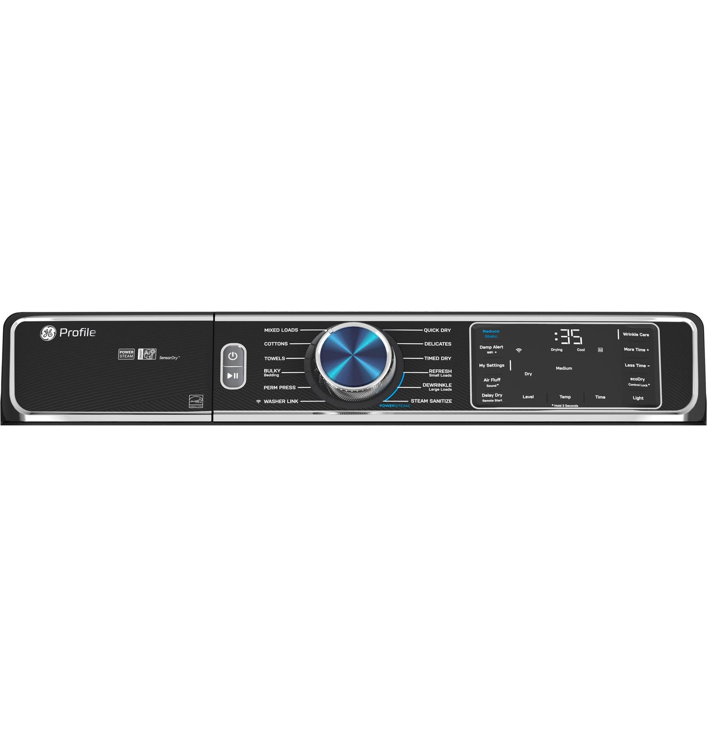 GE Profile™ ENERGY STAR® 7.8 cu. ft. Capacity Smart Front Load Gas Dryer with Steam and Sanitize Cycle