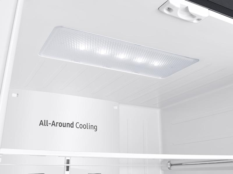 SAMSUNG 26.5 cu. ft. Large Capacity 3-Door French Door Refrigerator with Family Hub(TM) and External Water & Ice Dispenser in Black Stainless Steel