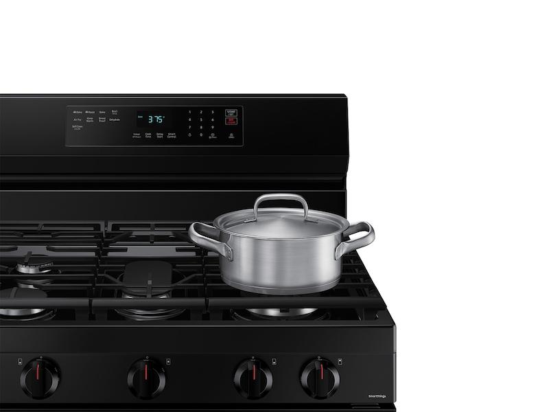 Samsung NX60A6511SB 6.0 cu. ft. Smart Freestanding Gas Range with Integrated Griddle in Black