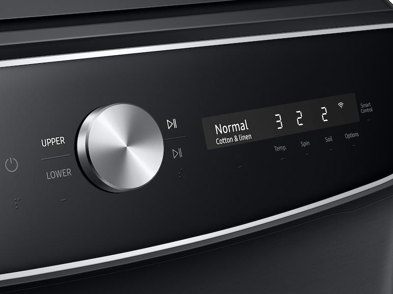 Samsung WV60A9900AV 6.0 cu. ft. Total Capacity Smart Dial Washer with FlexWash™ and Super Speed Wash in Brushed Black