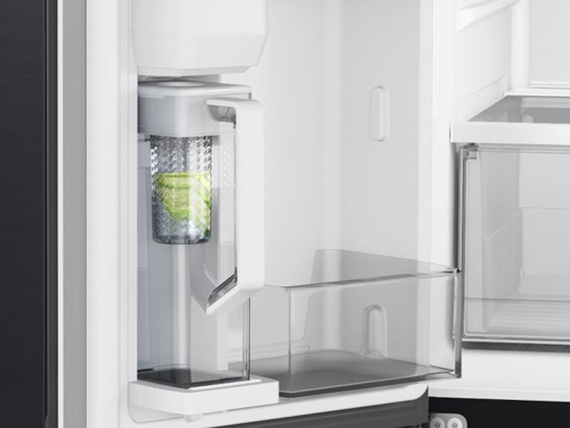 Samsung 23 cu. ft. Smart Counter Depth 4-Door Flex™ refrigerator with AutoFill Water Pitcher and Dual Ice Maker in Black Stainless Steel